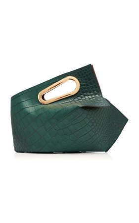 Athaarah Croc-Effect Leather Bag by Khaore | Moda Operandi