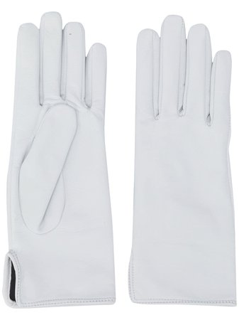 White MSGM leather driving gloves 2941MDN04207791 - Farfetch