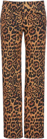 Paco Rabanne Leopard-Print Wool-Blend Pants