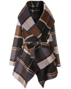 Chicwish $94 - Prairie check rabato coat