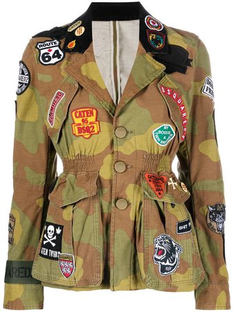 Dsquared2 patchwork military jacket - FARFETCH