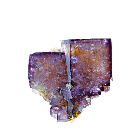Fluorite with Purple Zoning over Yellow Core