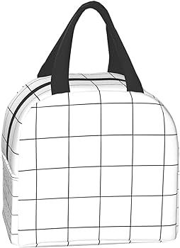 Amazon.com: White Checkered Bags, Reusable Snack Bag Food Container For Boys Girls Men Women School Work Travel Picnic Waterproof Outdoors Game Handbags For Adults: Home & Kitchen