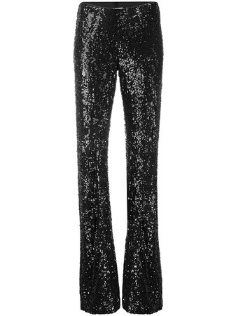 P.a.r.o.s.h. Sequin Embellished Trousers D230616GUMMYNET Black | Farfetch