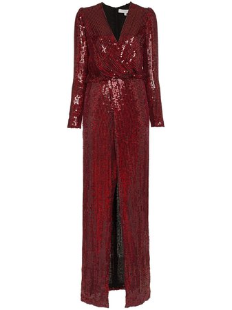 Galvan Vera Sequin And Silk Maxi Dress - Farfetch