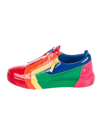 Giuseppe Zanotti 2018 Rainbow Patent Leather Sneakers - Shoes - GIU49565 | The RealReal