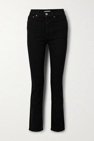 80s High-rise Slim-leg Jeans - Black