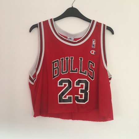chicago Bulls - jordan 23 real jersey (been made into a crop - Depop