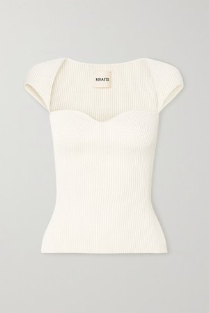 Khaite | Ista ribbed-knit top | NET-A-PORTER.COM