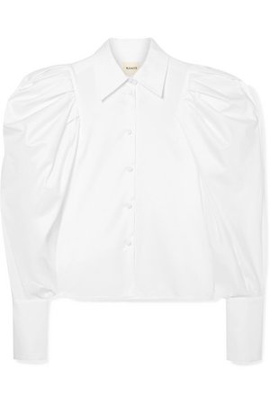 Khaite | Brianne oversized cotton-poplin shirt | NET-A-PORTER.COM
