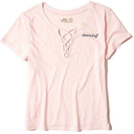 Hollister Lace Up Graphic Tee