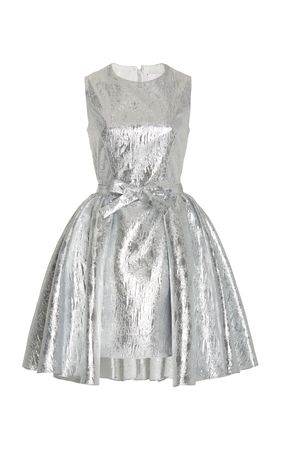 Detachable-Skirt Lamé Mini Dress By Carolina Herrera | Moda Operandi