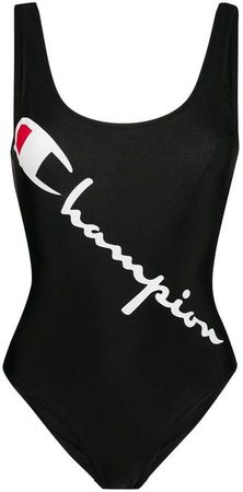 logo print swimsuit