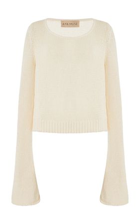 Sei Knit Cotton-Blend Sweater By Aya Muse | Moda Operandi
