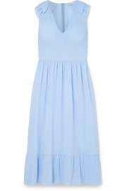 BERNADETTE | Florence gingham silk-satin midi dress | NET-A-PORTER.COM