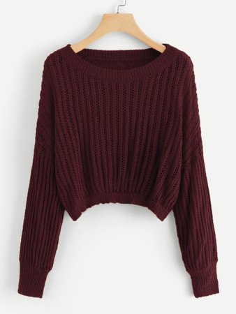 Maroon crop sweater
