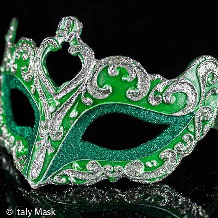 01129 Venetian Masquerade Mask Colombina Vin Silver Green-1.jpg (550×550)