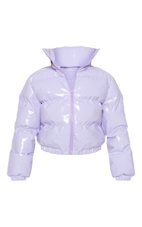 Lilac Vinyl Puffer | Coats & Jackets | PrettyLittleThing