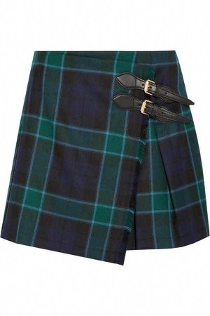 Burberry Brit Wool Plaid Skirt