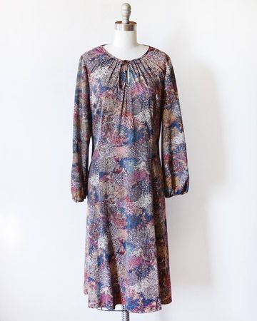 Vintage 70s floral dress 1970s dress autumn flower print | Etsy