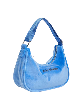 Juicy Couture Blue Velour Shoulder Bag