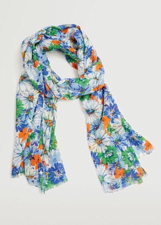 Floral print scarf - Women | Mango USA