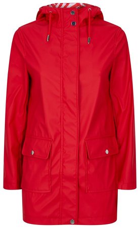 DP Petite Red PU Raincoat
