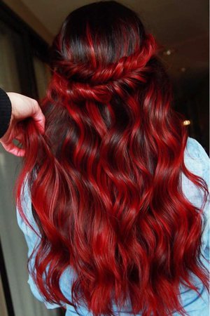 black and red ombré hair