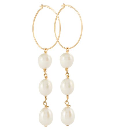 Jil Sander Drop earrings with freshwater pearls