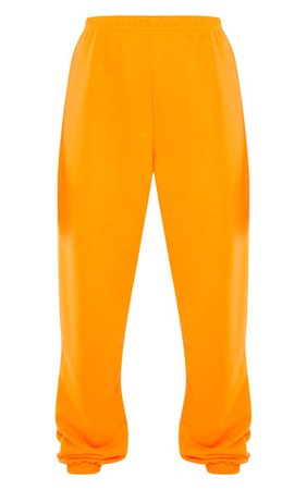 PRETTYLITTLETHING Neon Orange Printed Joggers  Womens joggers sweatpants,  Clothes, Slogan clothing
