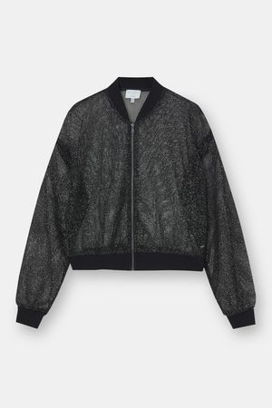 Sparkly mesh bomber jacket - pull&bear