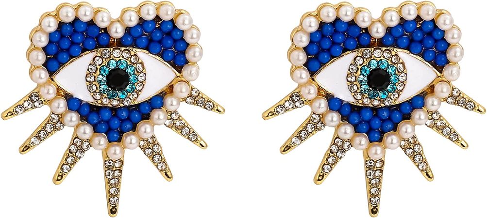 Amazon.com: Selenichast Evil Eye Earrings Heart Evil Eye Earrings for Women Birthday Christmas Jewelry Gifts: Clothing, Shoes & Jewelry