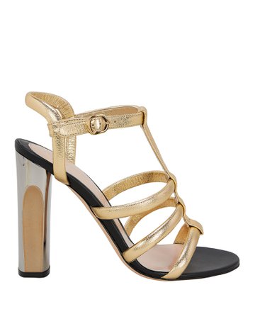 Gold Gladiator Sandal Heels | Alexander McQueen
