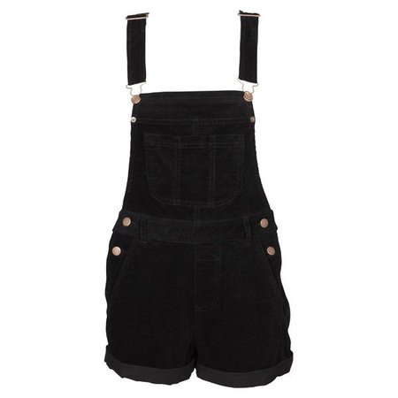 Black Overall Shorts