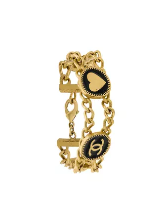 Chanel Vintage double chain bracelet