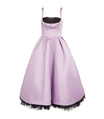 Womens Carolina Herrera purple Satin Midi Dress | Harrods # {CountryCode}