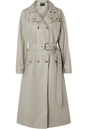 Isabel Marant | Tatiana double-breasted coated cotton-canvas trench coat | NET-A-PORTER.COM