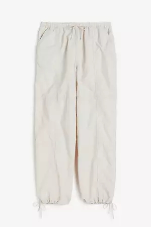 Nylon Parachute Pants - Light beige - Ladies | H&M US