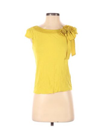 H&M Women Yellow Short Sleeve Top S | eBay