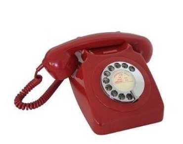 Red Rotary Telephone - @png.rip PNG Collection