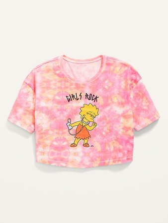 Loose Licensed Pop-Culture Cropped T-Shirt for Girls | Old Navy