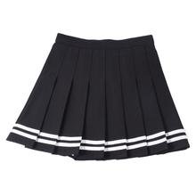 Preppy Style Chic Striped Stitching Elastic High Waist Pleated Skirt W – Rockin Docks Deluxephotos
