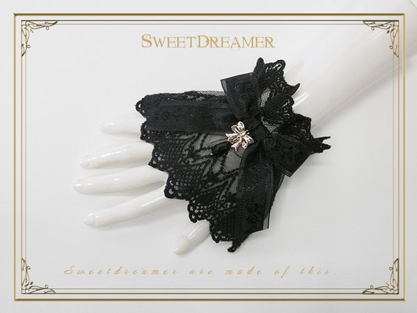 Cutie Creator Lace Bows Lolita Wristcuffs
