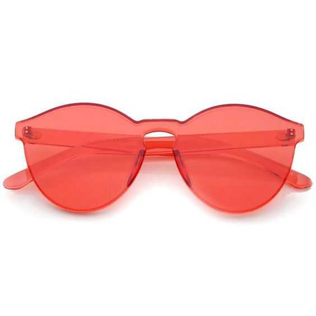 Sunglassla One Piece Pc Lens Rimless Ultra-Bold Colorful Mono Block Sunglasses