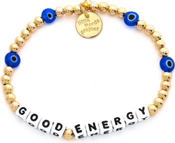 Little Words Project Good Energy Gold Fill Beaded Stretch Bracelet | Nordstrom