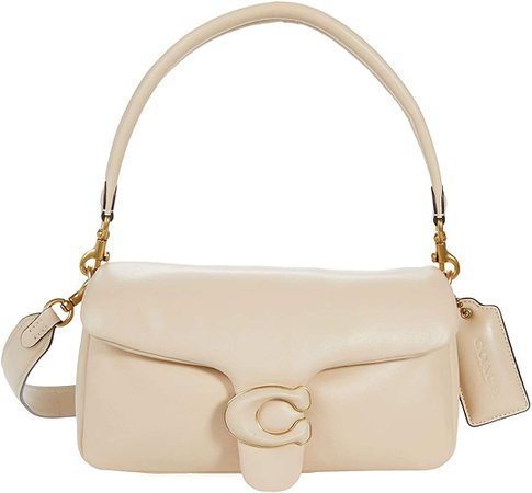 COACH Leather Covered C Closure Puffy Tabby Shoulder Bag 26 B4/Ivory One Size: Handbags: Amazon.com