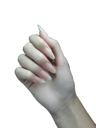 natural long round nails