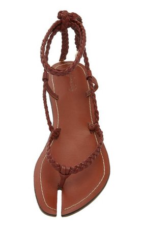 Postales De Amor Shell-Tipped Leather Sandals By Johanna Ortiz | Moda Operandi