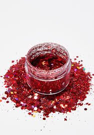 red glitter face - Google Search