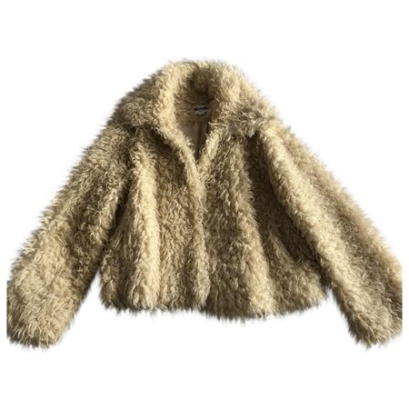 Faux fur coat Rouje Ecru size 36 FR in Faux fur - 8355265